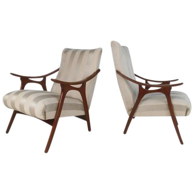 1970s Sculptural Mid-Century Modern Armchairs For Sale