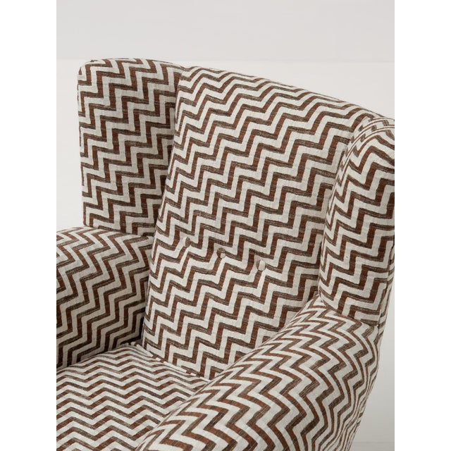 Italian Chairs in Zigzag Upholstery, 1960s, Set of 2 For Sale - Image 9 of 11