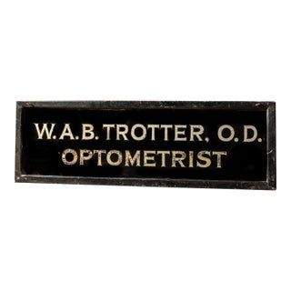 Early 20th Century R O G Optometrist Sign For Sale