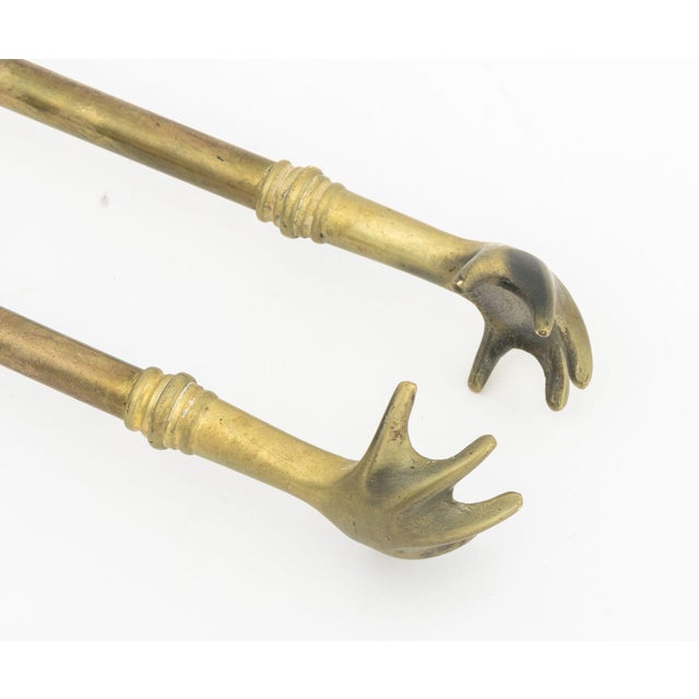 Neoclassical Style Brass Fireplace Tool Set, 5 Pcs. For Sale - Image 12 of 16