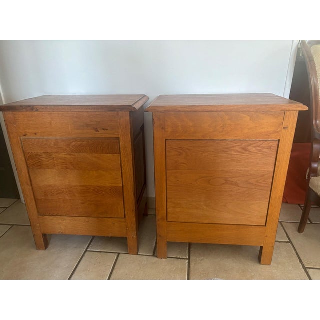 Louis XV Bedside Table in Oak Carved Moldings, 1890s For Sale - Image 9 of 12