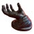 1960s Black Cast Iron Hand Sculpture For Sale