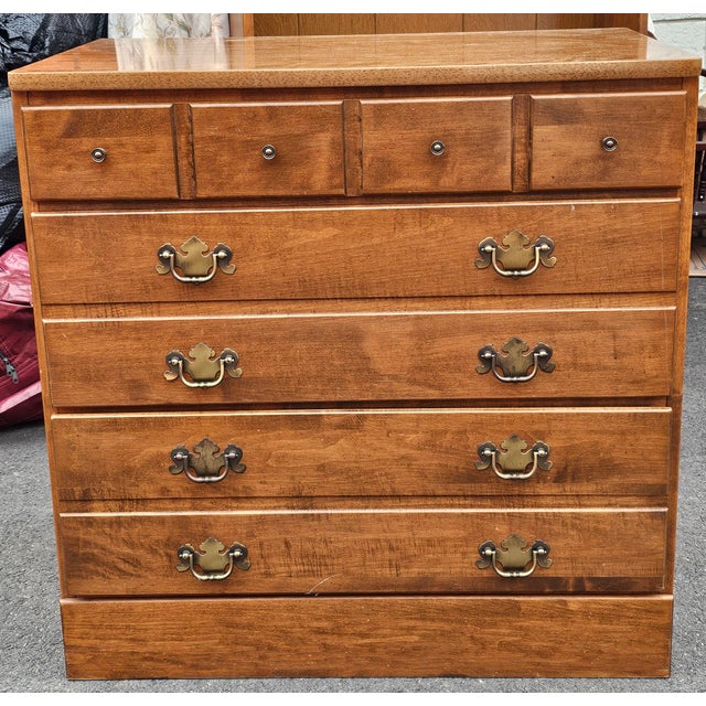 Wood Pair Ethan Allen Chest of Drawers and Cabinet With Optional Hutch For Sale - Image 7 of 16