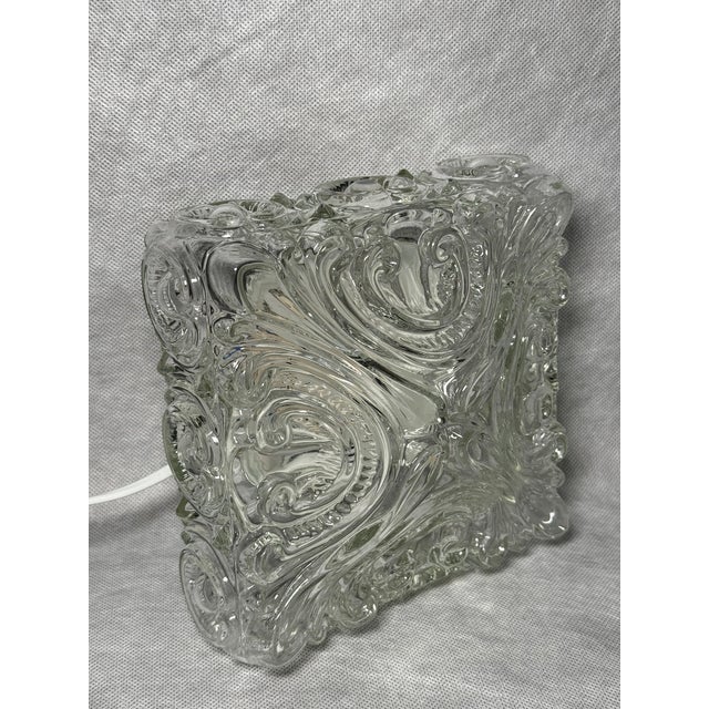 Vintage Glass Flush Mount Ceiling Light from RZB, Germany, 1970s For Sale - Image 12 of 12