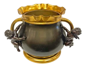 Early 20th Century Patinated Bronze & Ormolu Jardiniere
