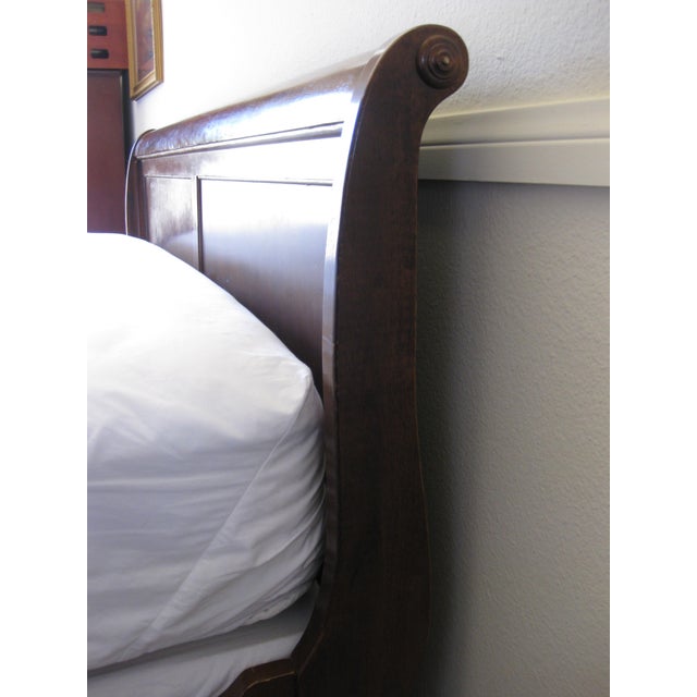 1950s Vintage Queen Sleigh Bed For Sale - Image 4 of 4