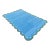 Handmade Cotton Scalloped Reversible Rug, Sky Blue and Forest Green Dhurrie-12'x15' For Sale