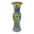 Vintage Chinese Yellow and Blue Dragon Porcelain Floor Vase, Hand Painted For Sale