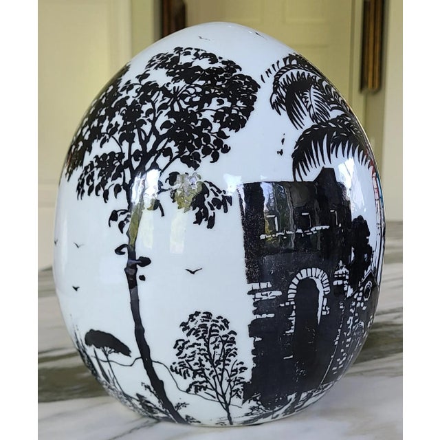 Late 20th Century Vintage Large Scale Decorative Egg For Sale - Image 5 of 11
