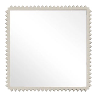 Fleur Home Carnival Muses Square Mirror in Useful Gray, 36x36 For Sale