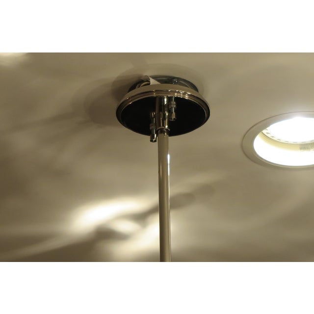 1960s Polished Nickel Chandelier For Sale - Image 4 of 8