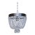 Vintage Hollywood Regency Reeded Tiered Crystal Basket Chandelier For Sale