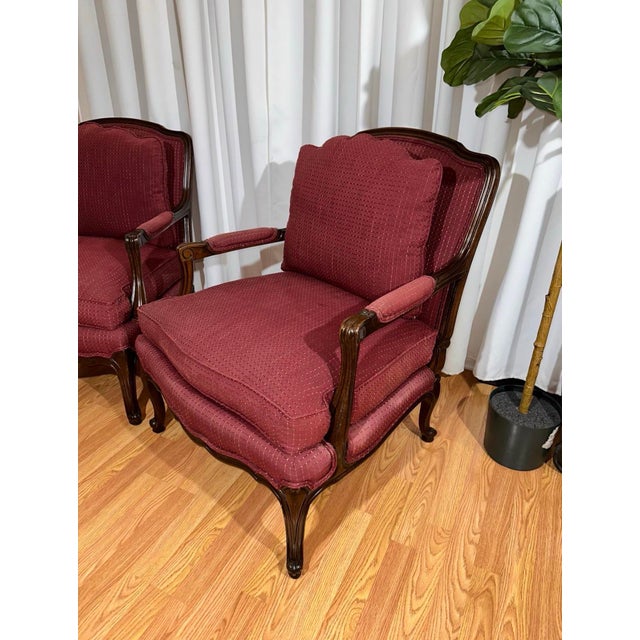 Textile Vintage French Style Chairs Henredon For Sale - Image 7 of 8