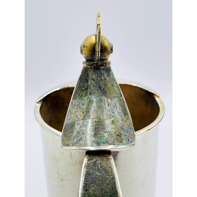 1960s Los Castillo "Bird of Paradise" Pitcher, Mexican Modern Silversmithing For Sale - Image 16 of 18