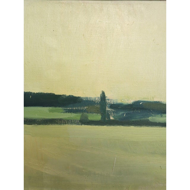 1960 Mid-Century Modern 'The Distant Green' Vintage Original Swedish Abstract Landscape Oil Painting, Framed For Sale - Image 12 of 13