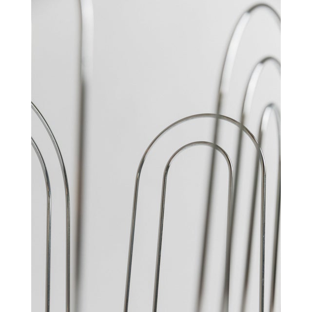 Space Age Chrome-Plated Metal Basket, 1980s For Sale - Image 4 of 11