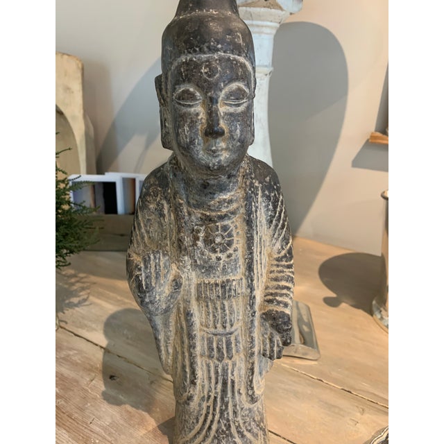 Asian Vintage Statue of Chinese Elder For Sale - Image 3 of 9