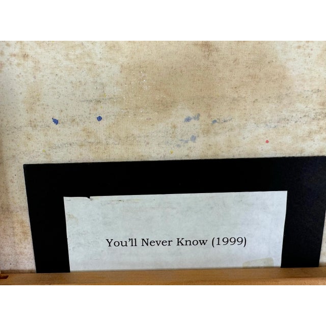 1999 Abstract Acrylic Painting “You’ll Never Know” For Sale - Image 9 of 9