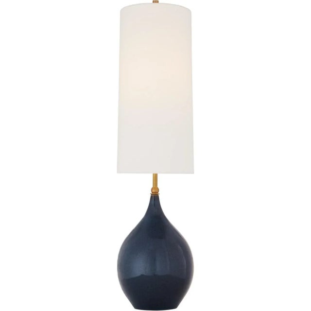 Loren Large Table Lamp in Mixed Blue Brown with Linen Shade Designer: Thomas O'Brien Height: 31.25" Shade Detail: 9.25" x...