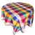 Offered is a set of Dansk multi-colored cotton madras woven table linens including a tablecloth and 6 matching napkins...