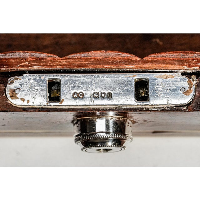 Extraordinary Antique English Burl Wood Cigar Box Sterling Silver Fittings Luxury Home Decor Tobacciana For Sale - Image 12 of 18