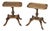 English Walnut Inlaid Wine Tables, 1920, Set of 2 For Sale