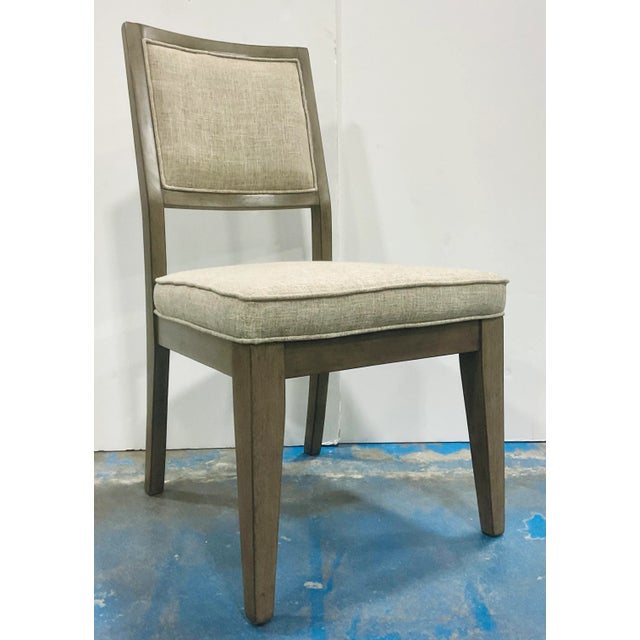 Modern Greige Wood Casual Dining Chairs Set of 8 For Sale In Atlanta - Image 6 of 9