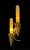 Art Deco Bronze Torchiere Wall Light with Glass Candles, 1950s For Sale - Image 4 of 12