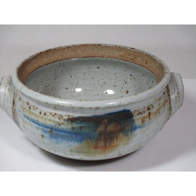 Oyster Gray 1980s Studio Pottery Speckled Bowl For Sale - Image 8 of 8