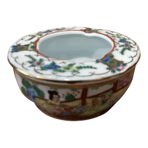 Vintage Asian Porcelain Hand Painted Ashtray by Mostafa Navvao