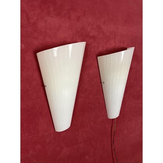 Metal Large Murano Glass Wall Lamps, 1980s, Set of 2 For Sale - Image 7 of 13