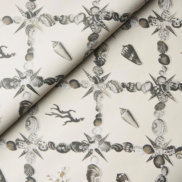 Not Yet Made - Made To Order Sample - Schumacher Grotto Treillage Wallpaper, Grisaille For Sale - Image 5 of 7
