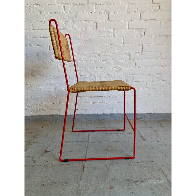 Modern Chairs with Natural Straw Seats from Pirela Atelier, 1970s, Set of 6 For Sale - Image 3 of 16