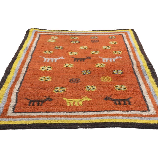 Tribal Vintage Tikdift Moroccan Rug - 03'05 X 05'03 For Sale - Image 3 of 10