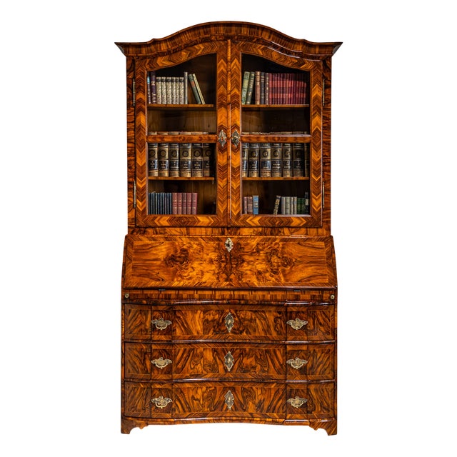 Baroque Fall-Front Secretaire, Mid-18th Century For Sale