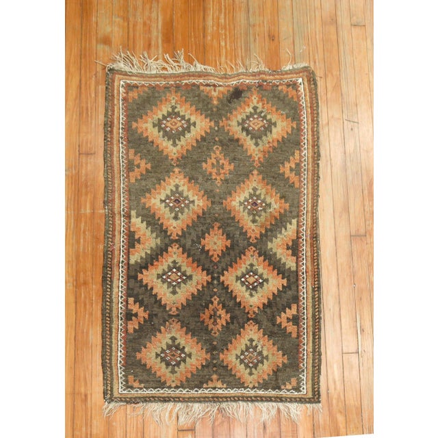 Burnt Orange Tribal Antique Ersari Rug, 2'6'' X 3'10'' For Sale - Image 8 of 8