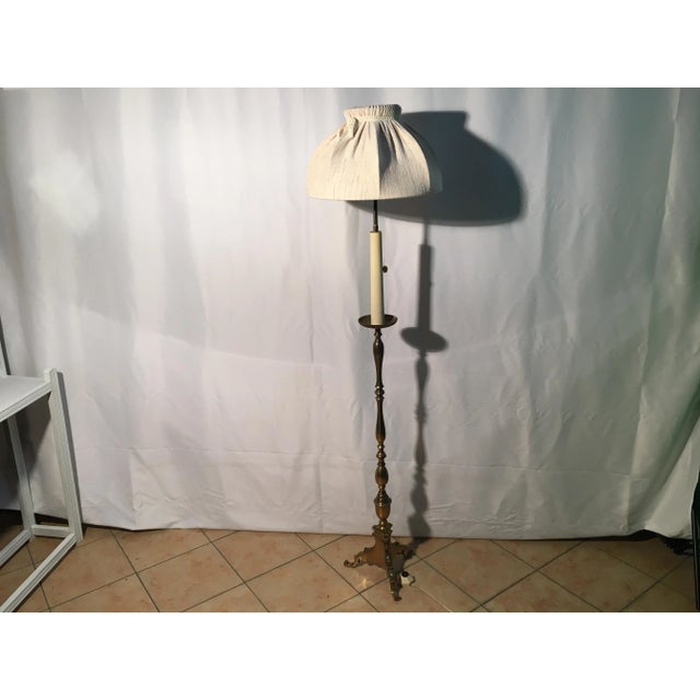Brass Floor Lamp, 1970s, in Very Good conditions. Designed 1970 to 1979 European Plug (up to 250V).The wiring of this item...