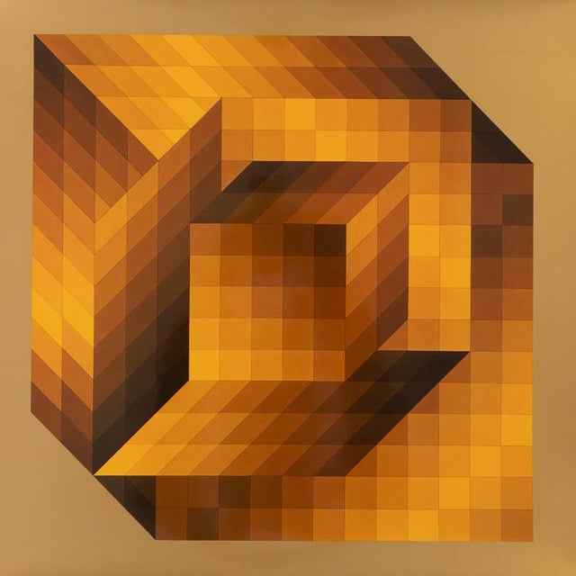 Victor Vasarely, AXO 44, Photogravure For Sale - Image 5 of 5