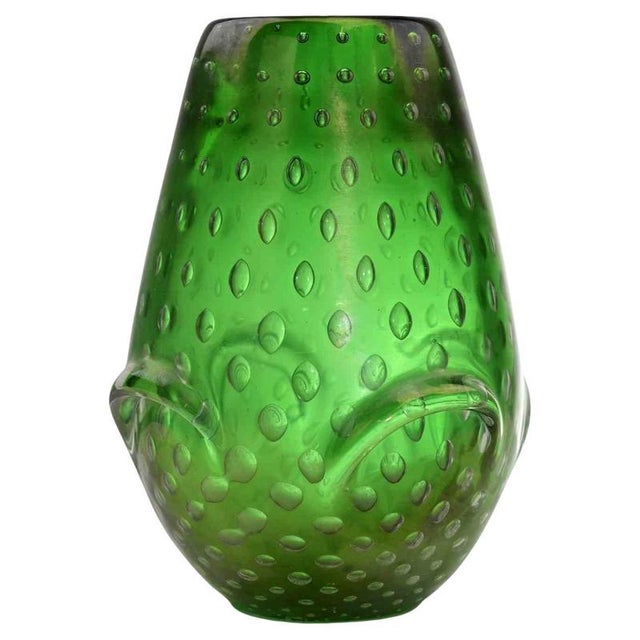 1950s Bullicante Grass Glass Vase attributed to Archimede Seguso, 1950s For Sale - Image 5 of 5