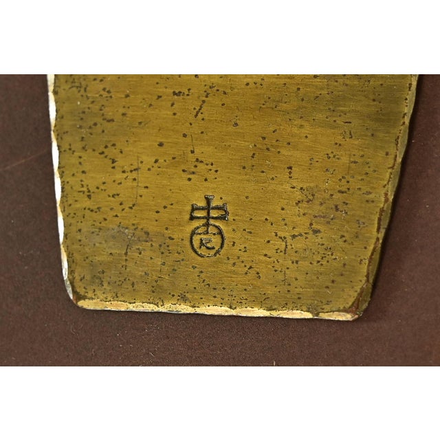 Roycroft Arts & Crafts Hammered Brass Over Copper Bookend, Circa 1920s For Sale - Image 11 of 13