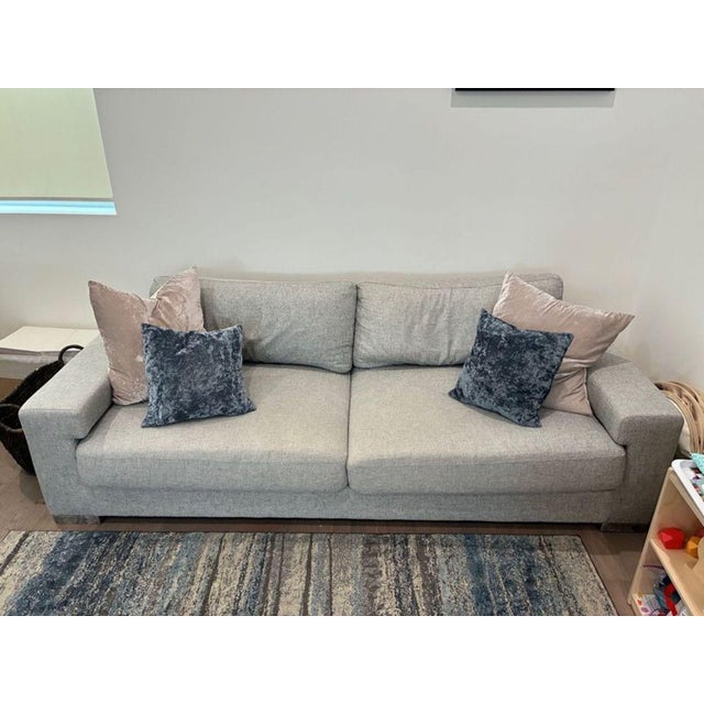 Ben Soleimani Pierce 3-Seat Modern Light Gray Sofa For Sale - Image 4 of 7