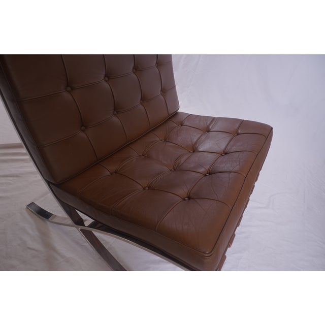 Metal 1950s Florence Knoll Barcelona Chairs Designed by Ludwig Mlies Van Der Rohe From the Gm Tech Center For Sale - Image 7 of 15