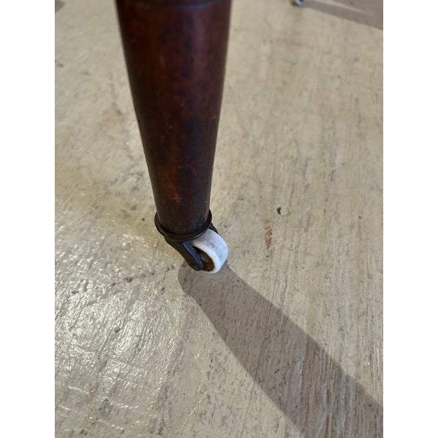 Brown Antique Rustic Side Table With Single Drawer For Sale - Image 8 of 14