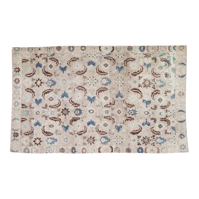 Vintage Oushak Hand Knotted Wool Rug, 6'x9'8" For Sale