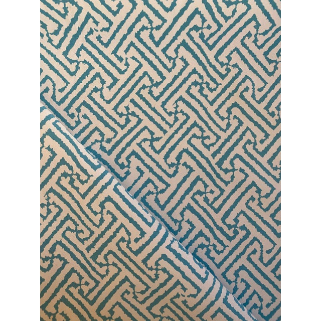 2020s China Seas Java Grande / Turquoise Blue Outdoor Fabric 1 6/8 Yards For Sale - Image 5 of 8