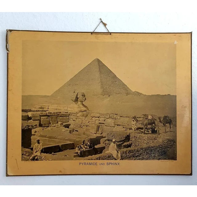 Collotype print, Foto reproductie Pyramide und Sphinx 1899 Seemanns wandbilder no. 101 Collotype print van Sinsel & Co,...