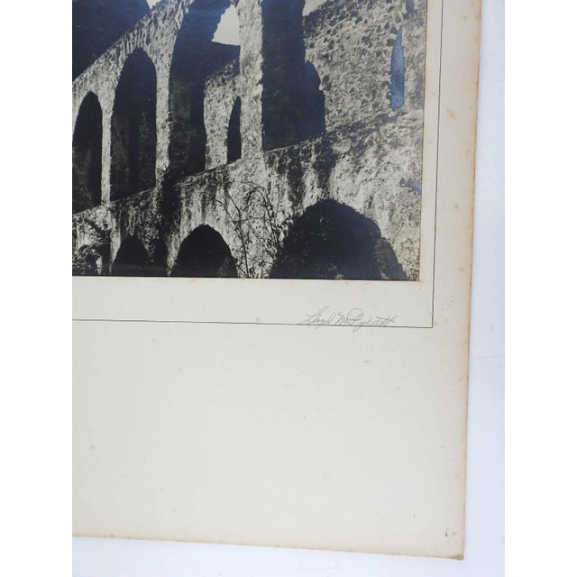 Circa 1950's silver albumen photograph by Lloyd M Pyeatt (Texas Photographer and Geologist) of the San Jose Mission in San...