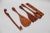 Vintage American Studio Craft Four-Piece Cherrywood Salad Set For Sale - Image 4 of 12