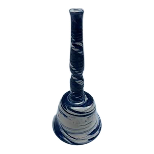 Blue and White Pottery Bell For Sale