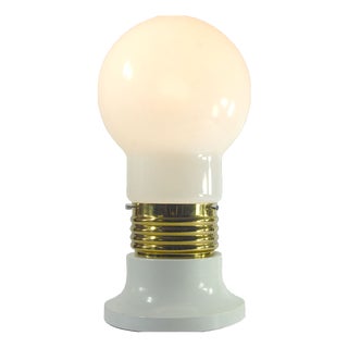 Large Postmodern Italian Glass Bulb Table Lamp, Italy, 1970s For Sale